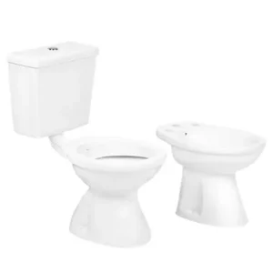 Set de Sanitarios Inodoro Corto +deposito codo + bidet